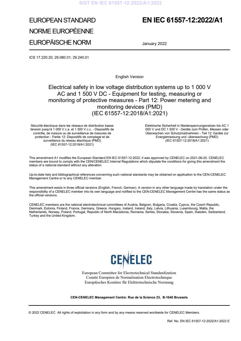 EN IEC 61557-12:2022/A1:2022