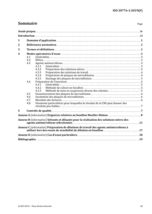 ISO 20776-1:2019 - Sensibilité in vitro des agents infectieux et évaluation des performances des dispositifs pour antibiogrammes