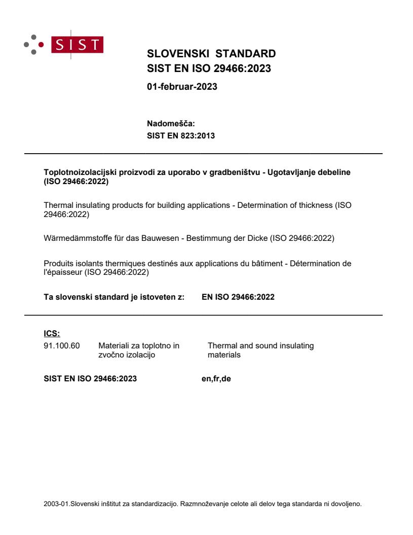 EN ISO 29466:2023