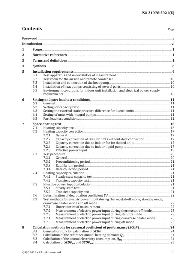 ISO 21978:2021 - Heat pump water heater -- Testing and rating at part load conditions and calculation of seasonal coefficient of performance for space heating