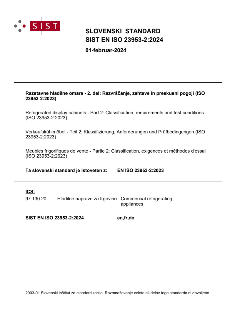 EN ISO 23953-2:2024 - BARVE