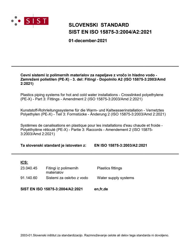 EN ISO 15875-3:2004/A2:2021