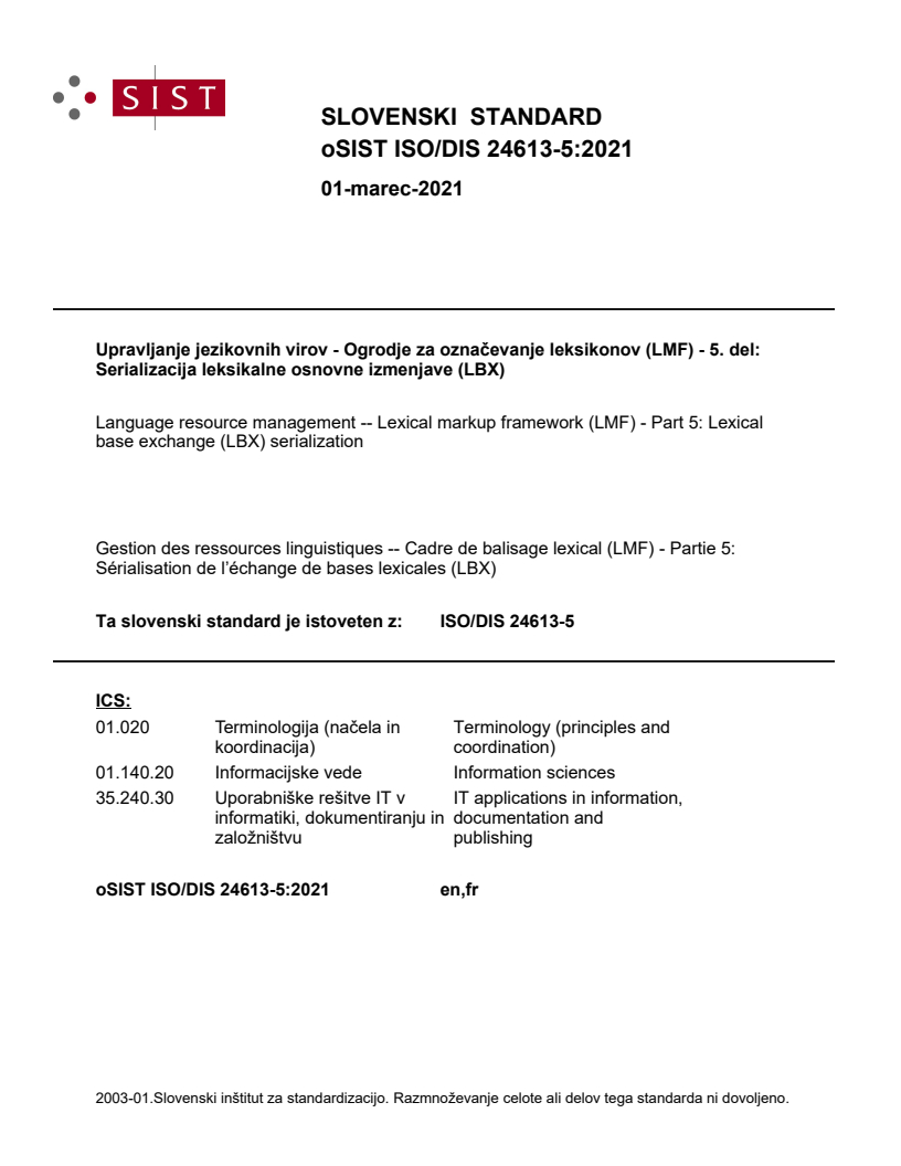 ISO/DIS 24613-5:2021