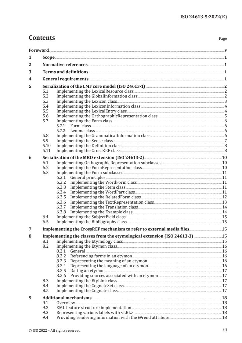 ISO 24613-5:2022 - Language resource management — Lexical markup framework (LMF) — Part 5: Lexical base exchange (LBX) serialization
Released:1/19/2022