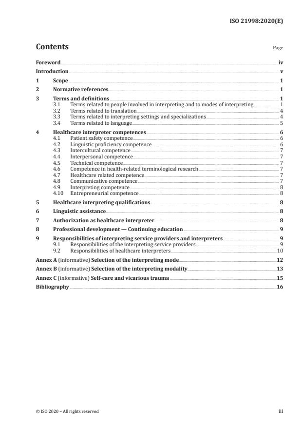 ISO 21998:2020 - Interpreting services -- Healthcare interpreting -- Requirements and recommendations