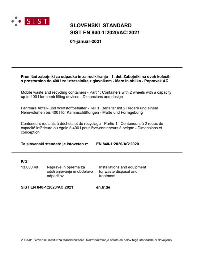 EN 840-1:2020/AC:2021