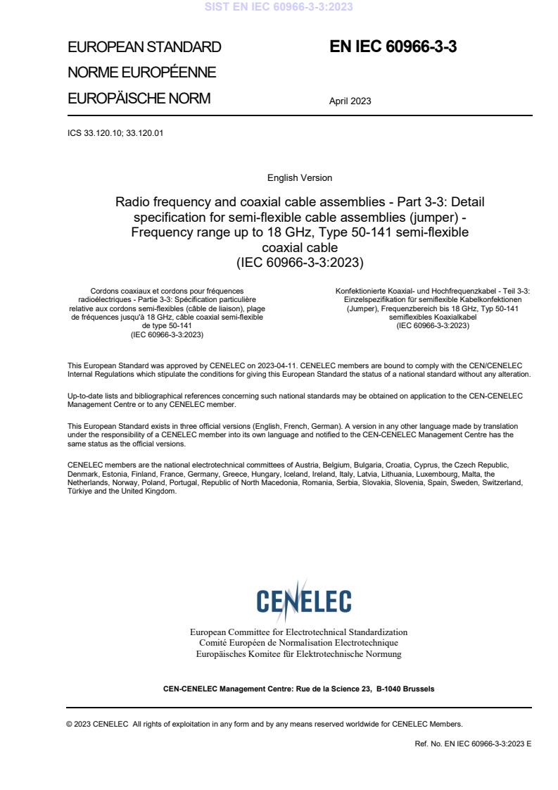 EN IEC 60966-3-3:2023 - BARVE