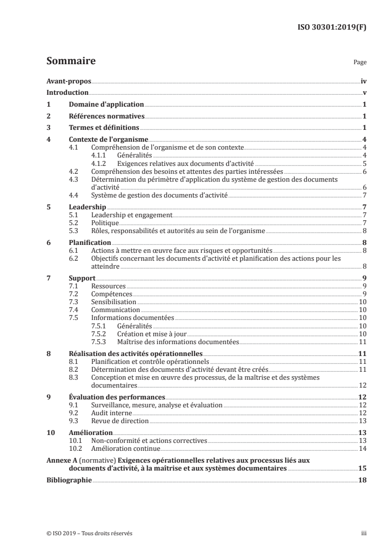 ISO 30301:2019 - Information et documentation — Systèmes de gestion des documents d'activité — Exigences
Released:13. 03. 2019