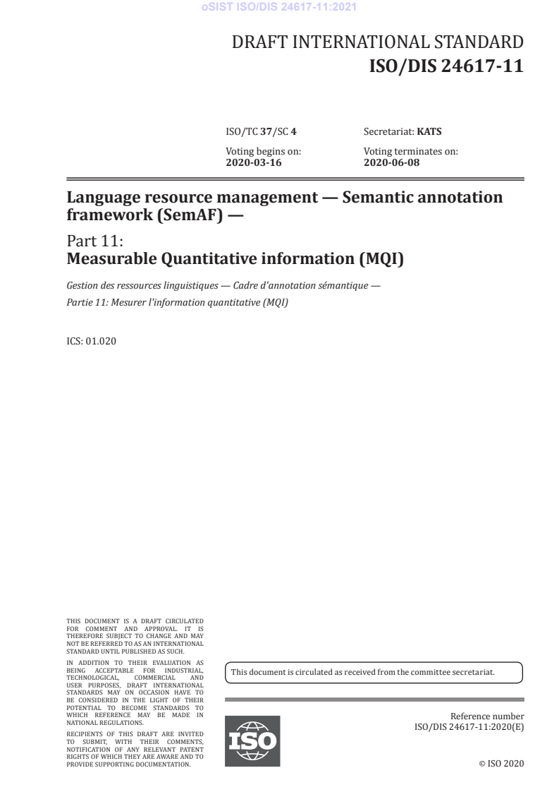 ISO/DIS 24617-11:2021 - BARVE