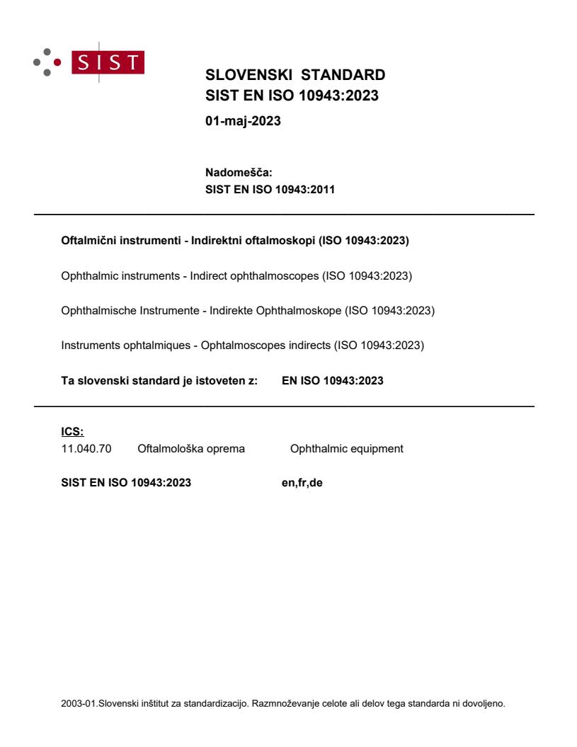 EN ISO 10943:2023