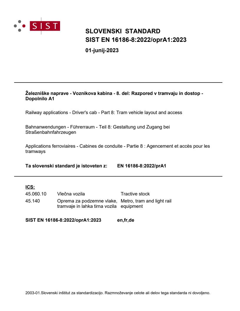 EN 16186-8:2022/oprA1:2023