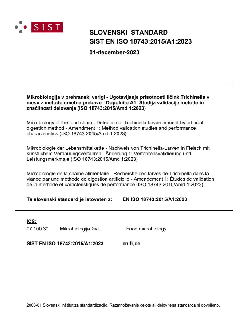EN ISO 18743:2015/A1:2023