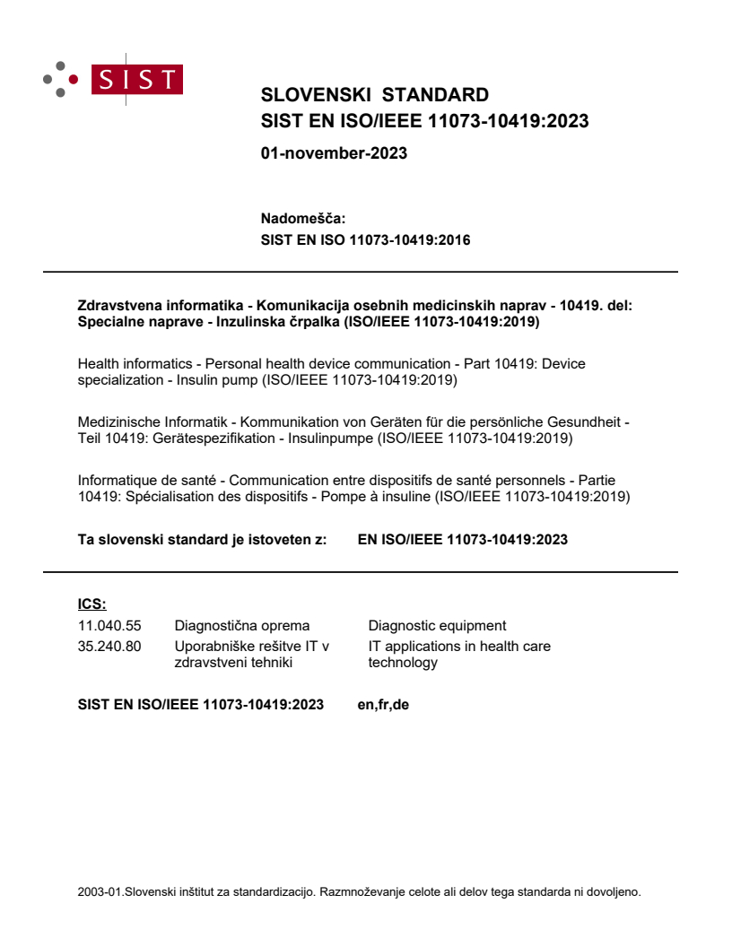 EN ISO/IEEE 11073-10419:2023 - BARVE