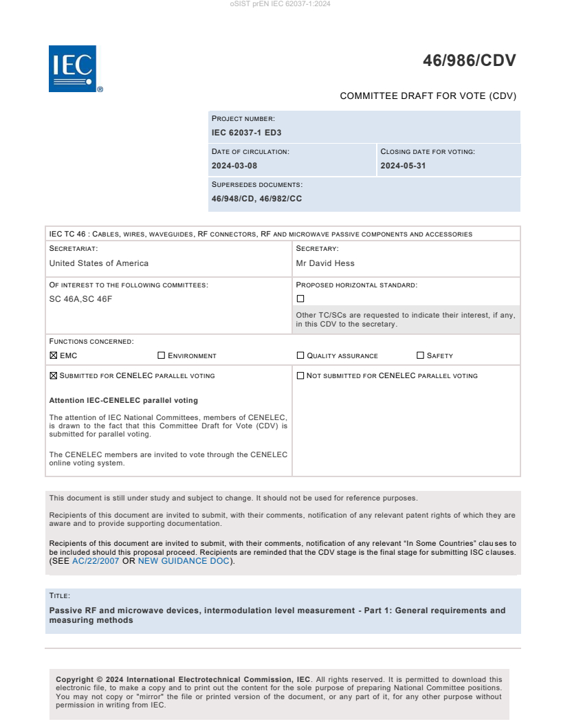 prEN IEC 62037-1:2024
