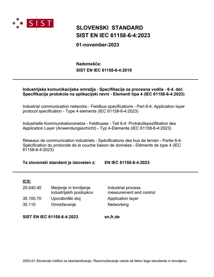 EN IEC 61158-6-4:2023