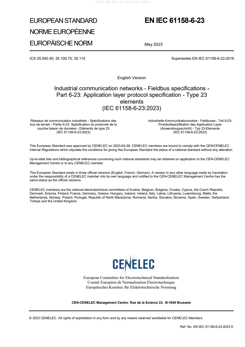 EN IEC 61158-6-23:2023