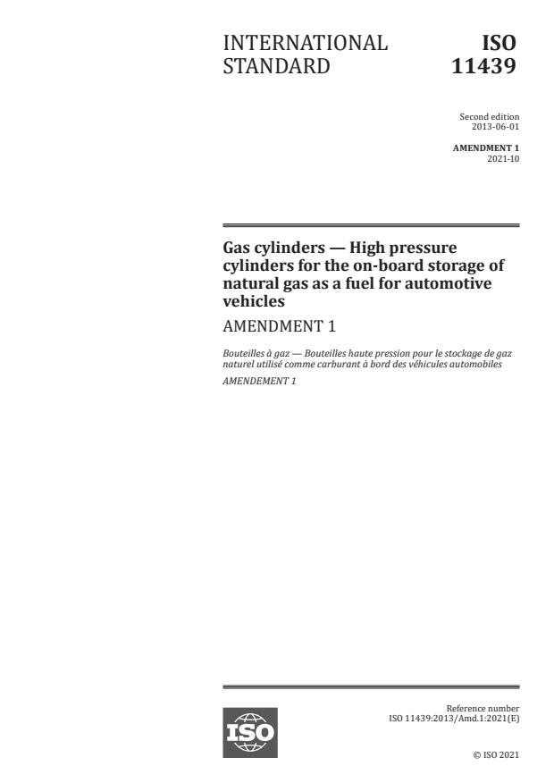 ISO 11439:2013/Amd 1:2021