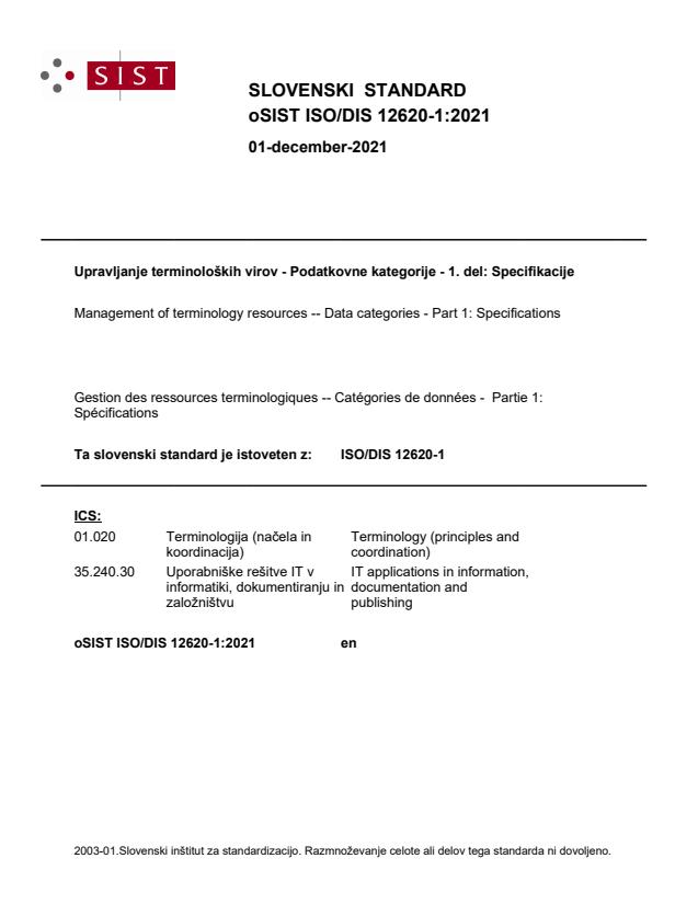 ISO/DIS 12620-1:2021