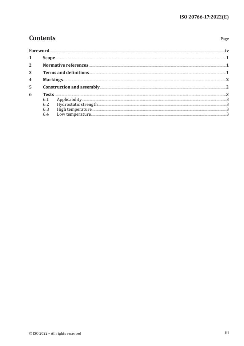 ISO 20766-17:2022 - Road vehicles — Liquefied petroleum gas (LPG) fuel system components — Part 17: Gas dosage unit
Released:10. 10. 2022
