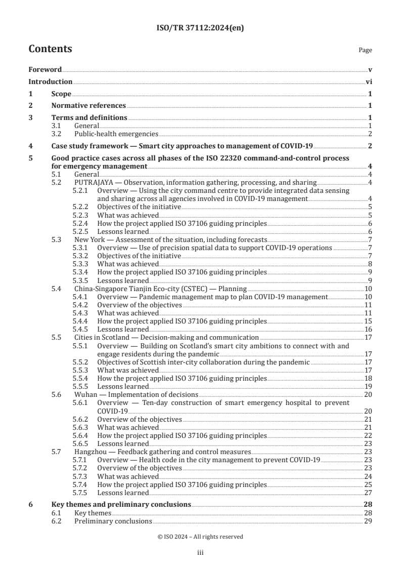 ISO/TR 37112:2024 - Sustainable cities and communities — Case studies in how smart city operating models support an effective public-health emergency response
Released:15. 03. 2024