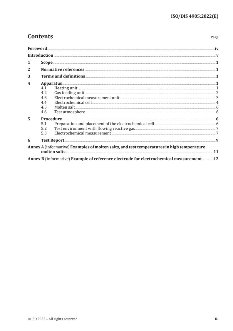 ISO 4905:2023 - Corrosion of metals and alloys — Electrochemical test methods for high-temperature corrosion testing of metallic materials in molten salts
Released:4/20/2022