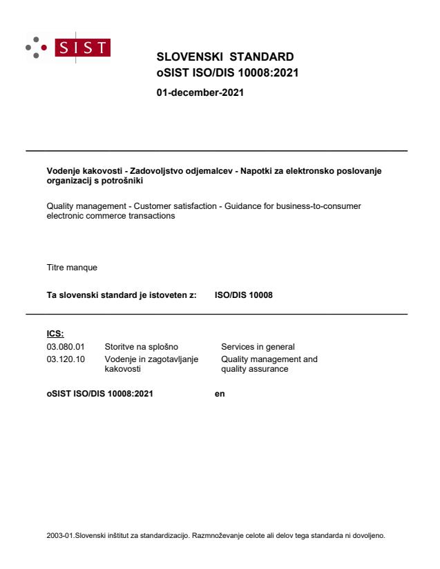 ISO/DIS 10008:2021 - BARVE