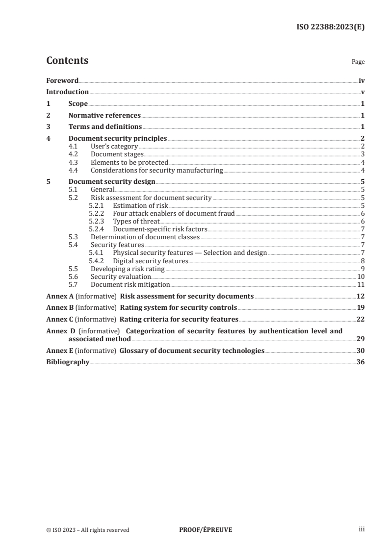 ISO/PRF 22388 - Security and resilience — Authenticity, integrity and trust for products and documents — Guidelines for securing physical documents
Released:9/5/2023
