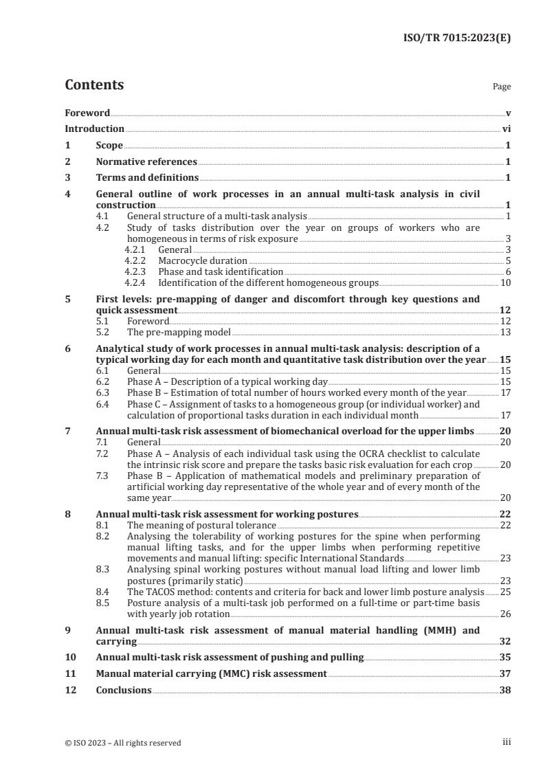 ISO/TR 7015:2023 - Ergonomics — The application of ISO/TR 12295, ISO 11226, the ISO 11228 series and ISO/TR 23476 in the construction sector (civil construction)
Released:27. 04. 2023