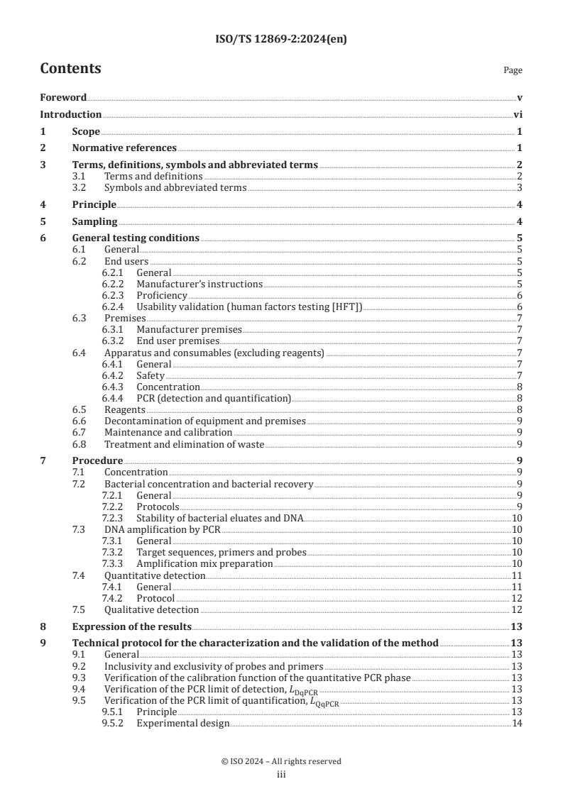 ISO/TS 12869-2:2024 - Water quality — Detection and quantification of Legionella spp. and/or Legionella pneumophila by concentration and genic amplification by quantitative polymerase chain reaction (qPCR) — Part 2: On-site methods
Released:5. 04. 2024