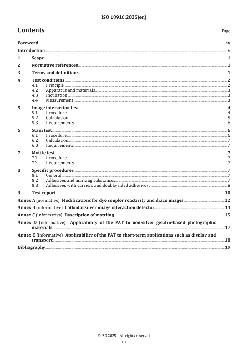 ISO 18916:2025 - Imaging materials — Photographic activity test for enclosure materials — Processed silver‐gelatin and dye‐gelatin prints
Released:21. 03. 2025