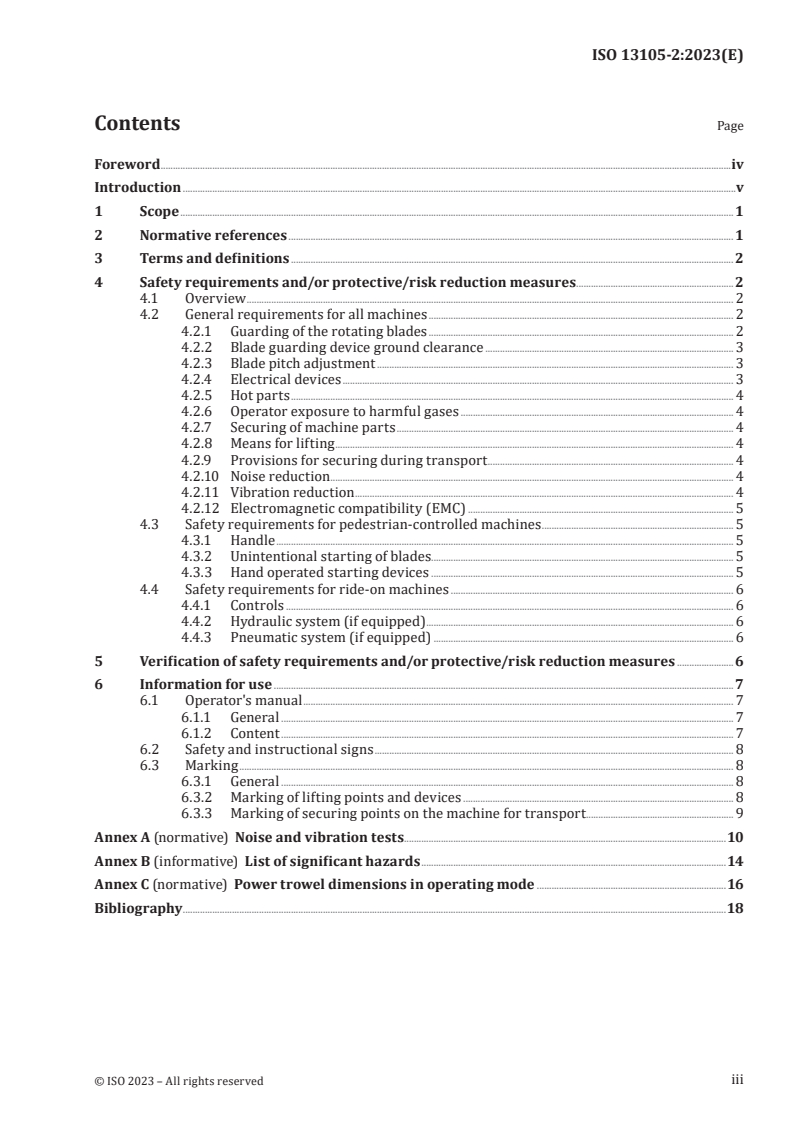 ISO 13105-2:2023 - Building construction machinery and equipment — Machinery for concrete surface floating and finishing — Part 2: Safety requirements and verification
Released:27. 10. 2023