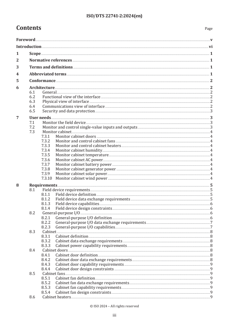 ISO/DTS 22741-2 - Intelligent transport systems — Roadside modules AP-DATEX data interface — Part 2: Generalised field device basic management
Released:12. 03. 2024